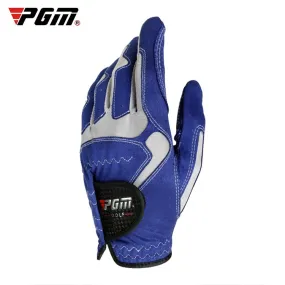 PGM Golf Left Hand Microfiber Cloth Anti-Slip Single Gloves for Men (Color:Blue Size:26)