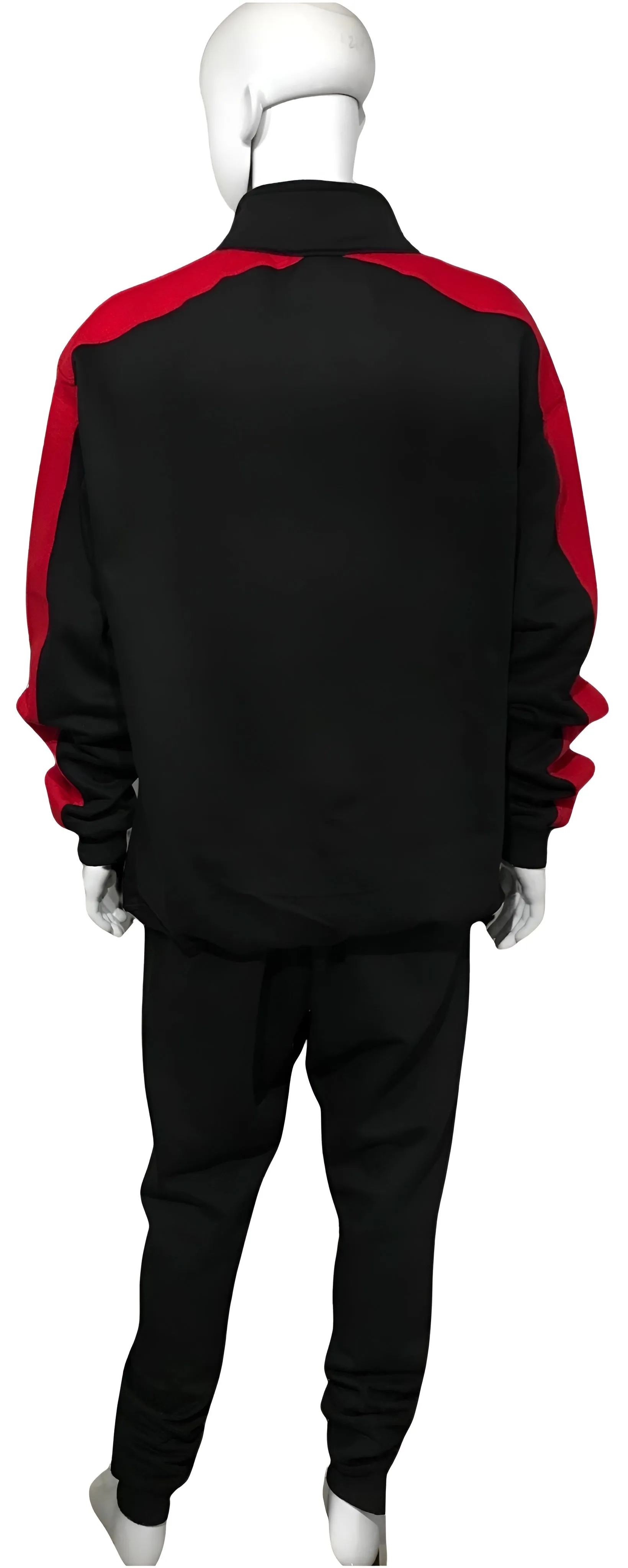 ^23^ (BLACK/RED) ZIP UP TRACKSUITS (CUT & SEW) (EMBROIDERED LOGO)