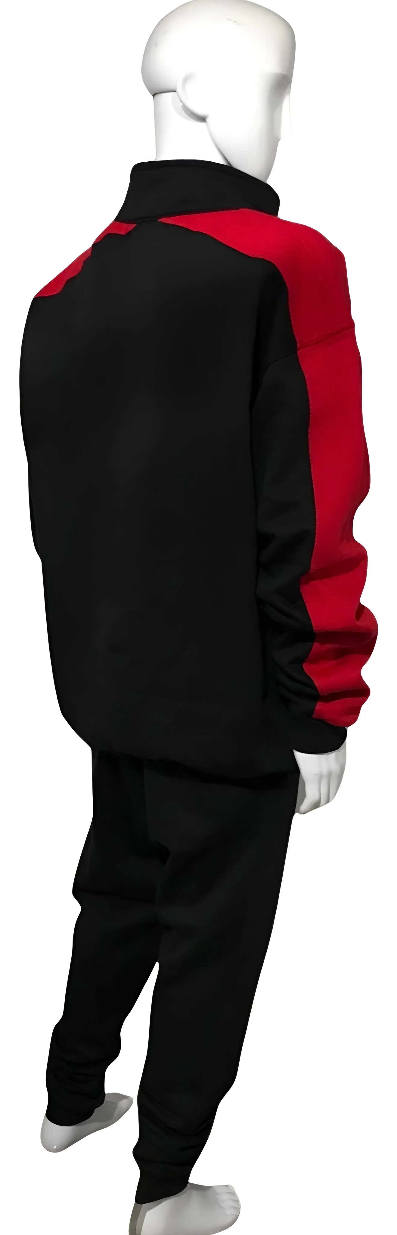 ^23^ (BLACK/RED) ZIP UP TRACKSUITS (CUT & SEW) (EMBROIDERED LOGO)