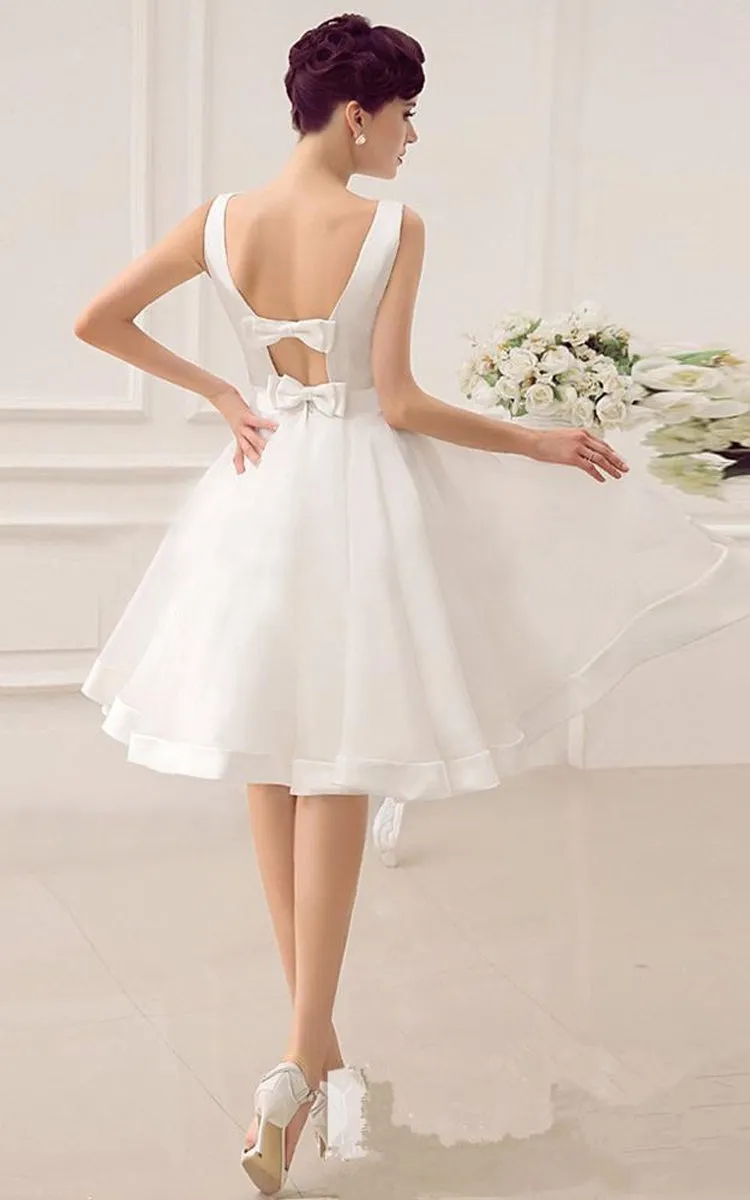 A-Line Sweetheart Sleeveless Backless Organza Dress-713652