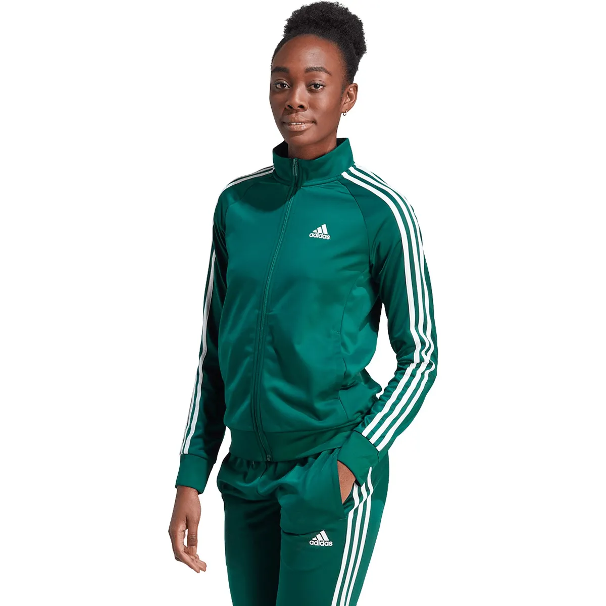 adidas Women's Warm-Up Tricot Slim 3-Stripes Track Jacket