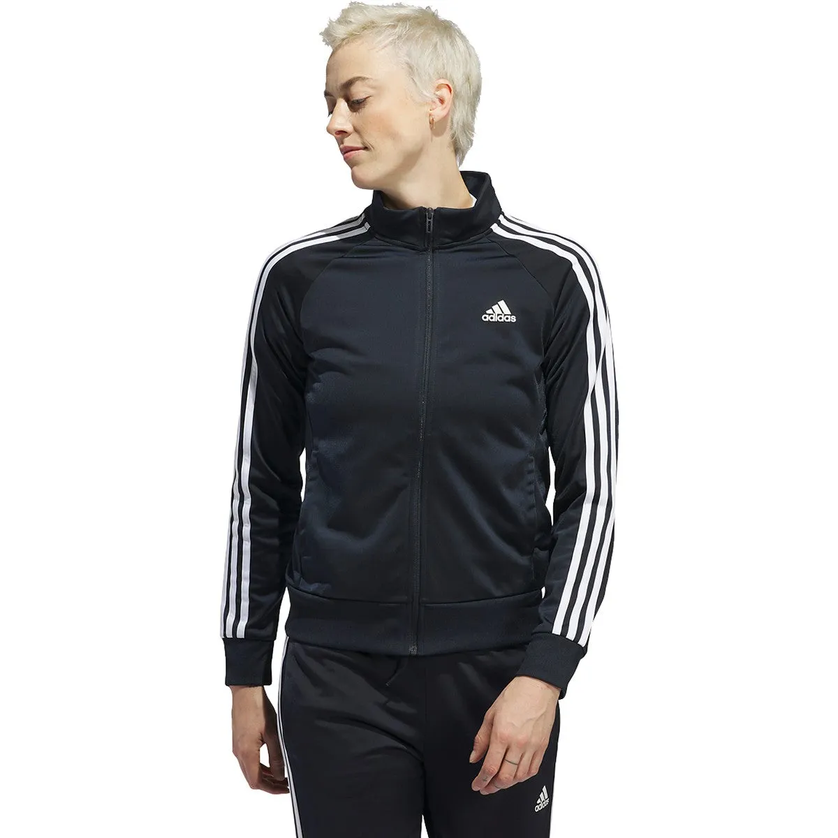 adidas Women's Warm-Up Tricot Slim 3-Stripes Track Jacket