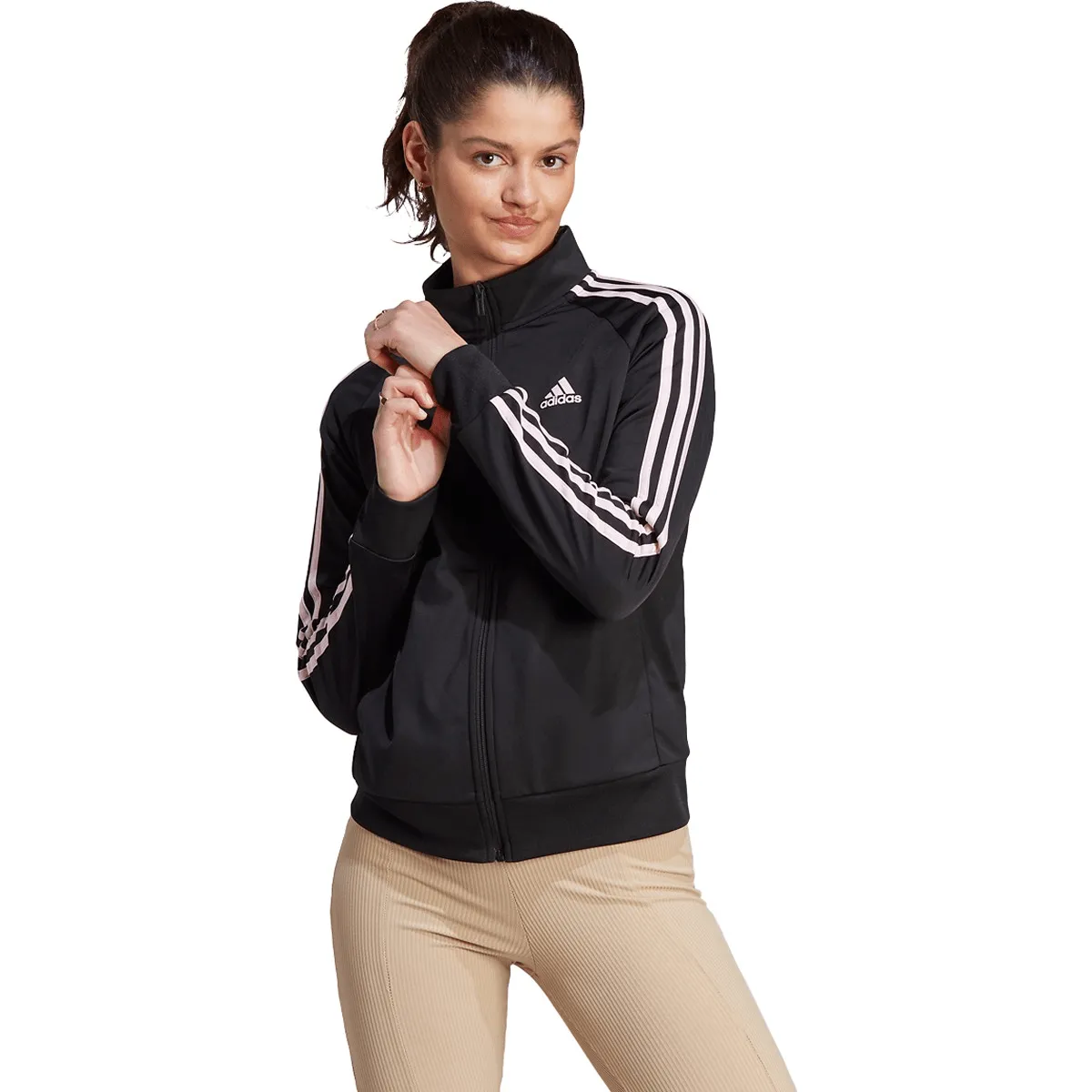 adidas Women's Warm-Up Tricot Slim 3-Stripes Track Jacket