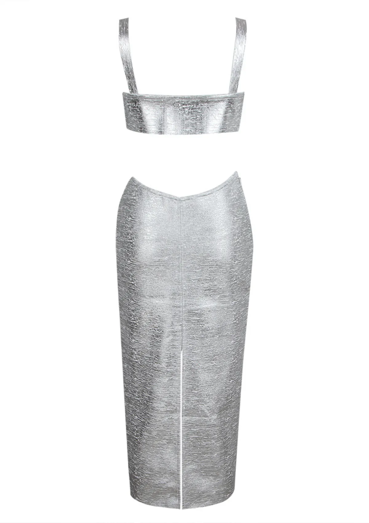 Alexandria Bandage Dress In Silver