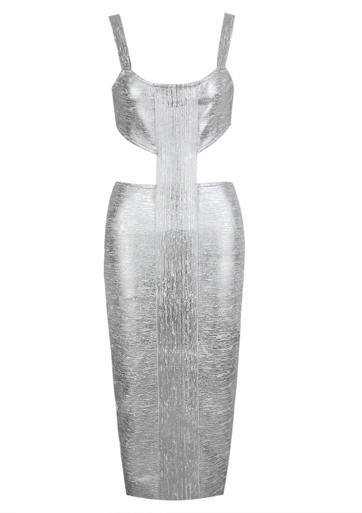 Alexandria Bandage Dress In Silver