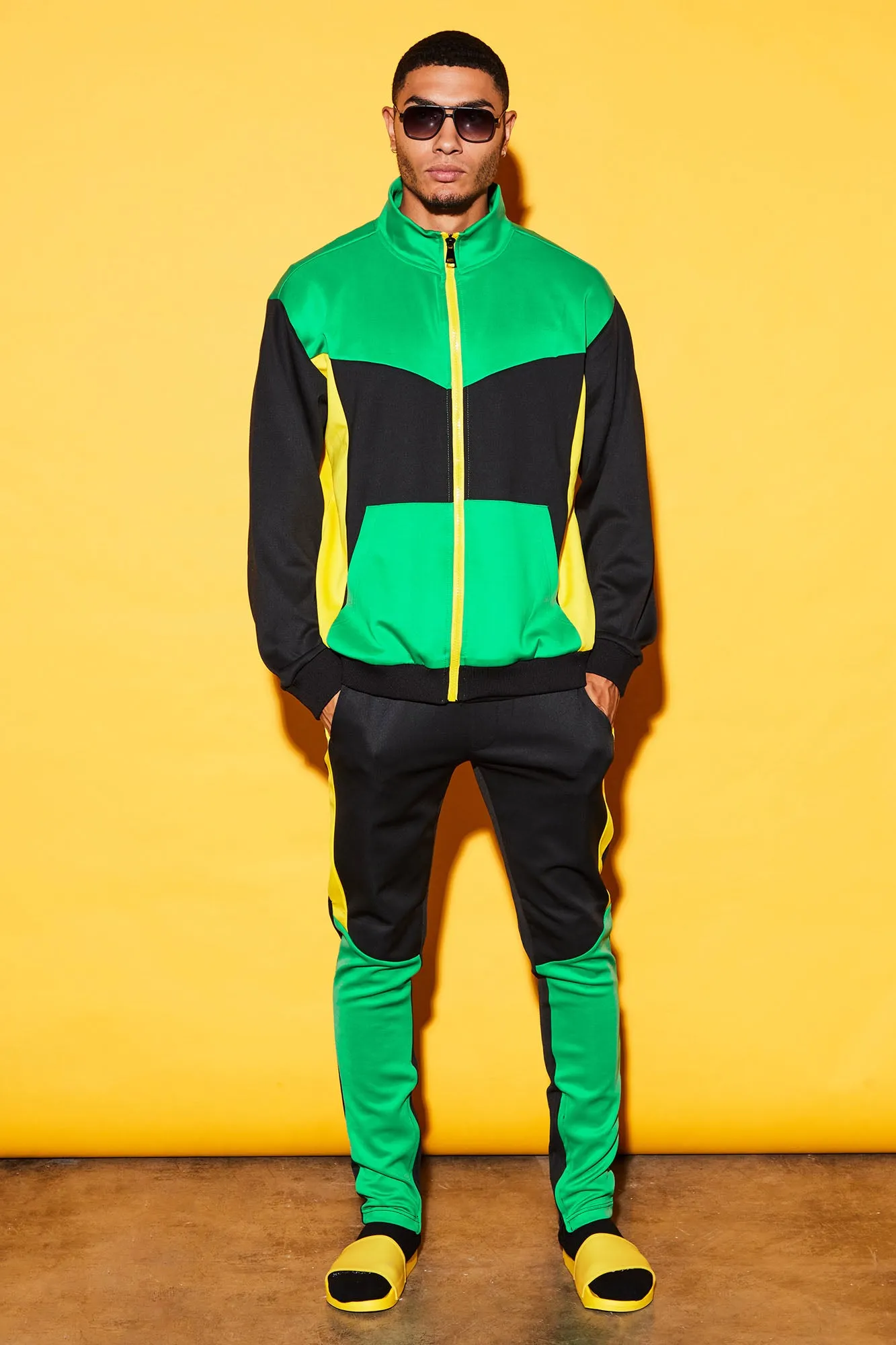 Arlo Track Pant - Green/combo