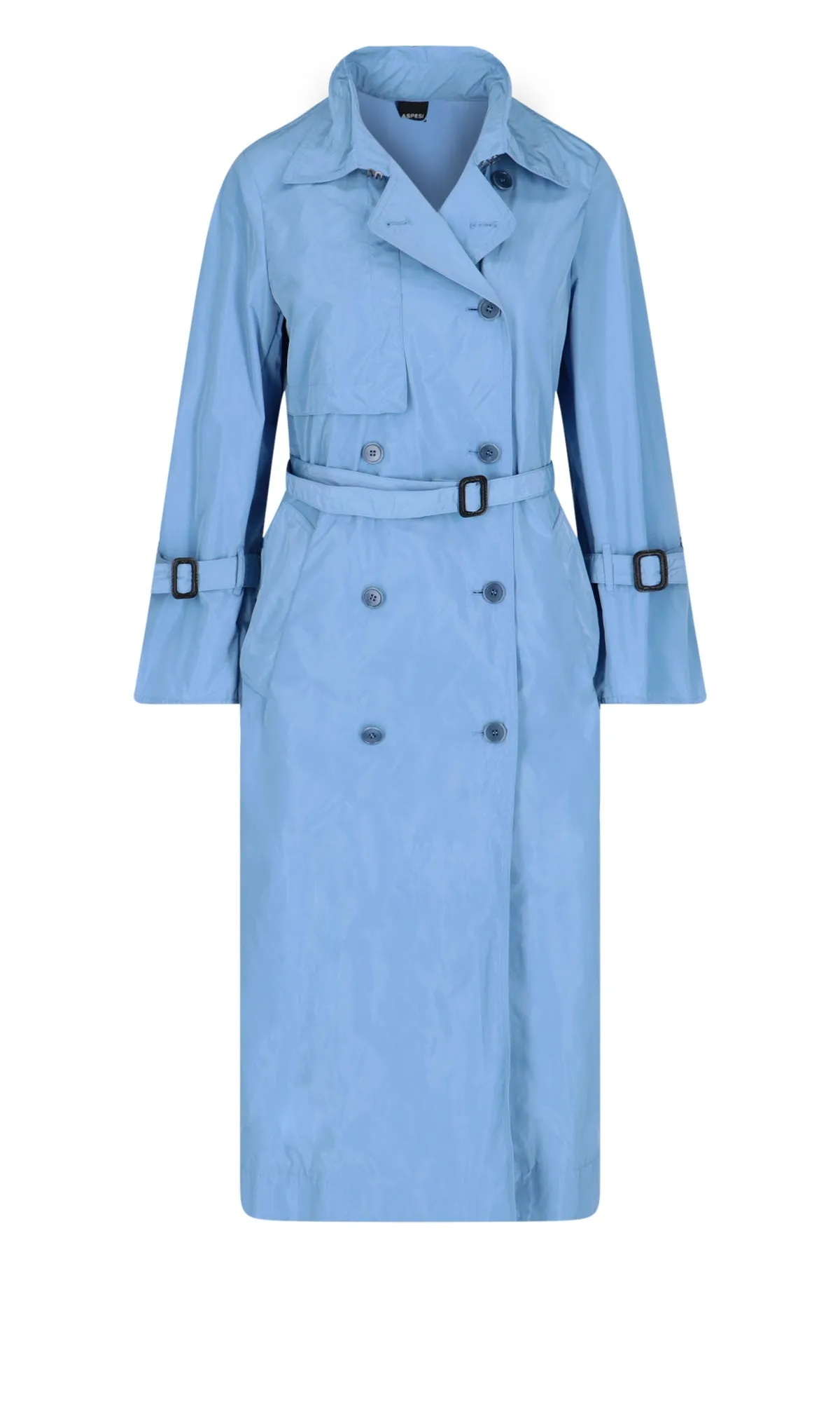 Aspesi Double-Breasted Belted Trench Coat