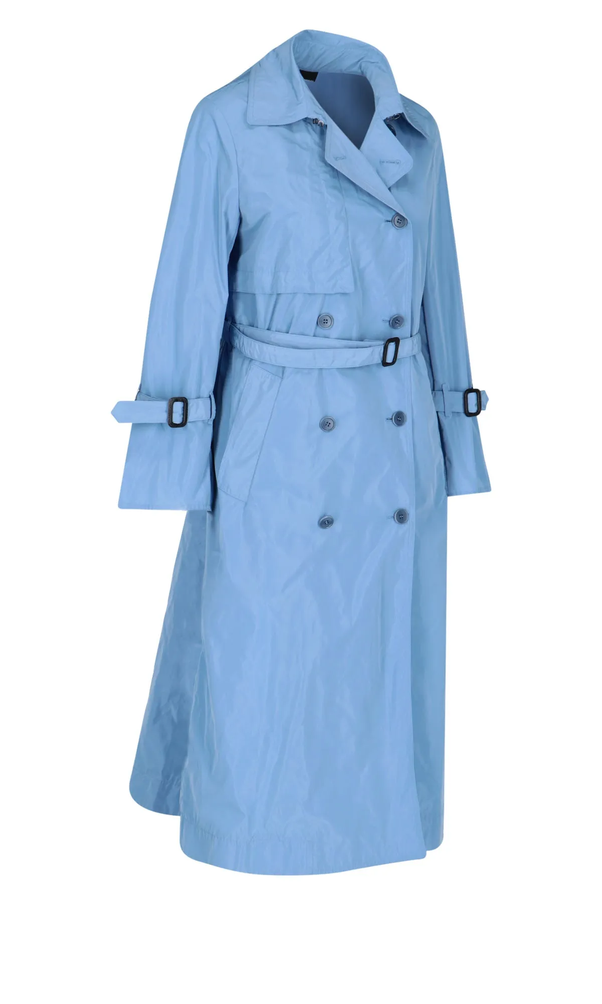 Aspesi Double-Breasted Belted Trench Coat