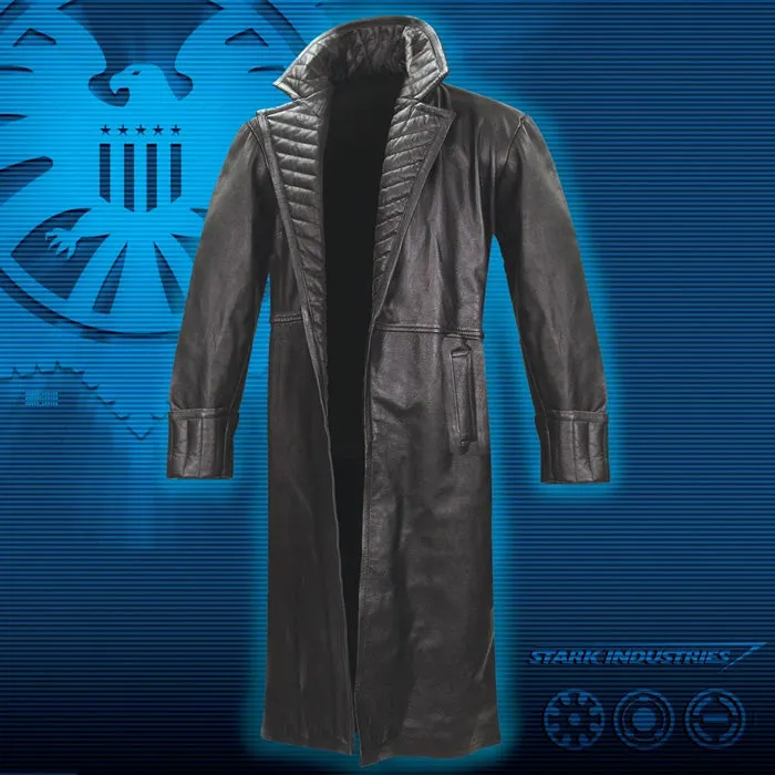 Avengers: Nick Fury Black Leather Trenchcoat