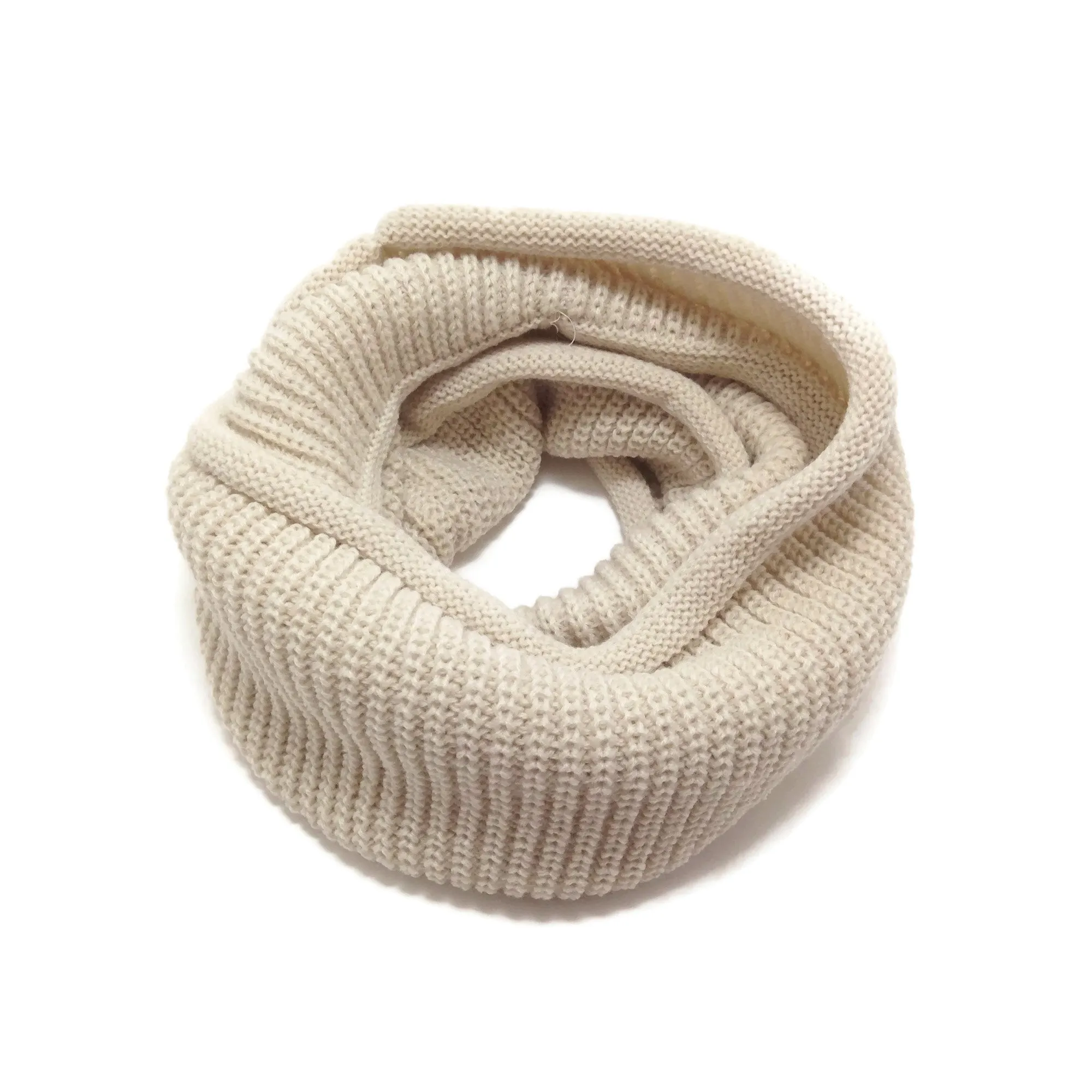 Baby Knit Infinity Scarf Toddler Neck Warmer | Dark Brown