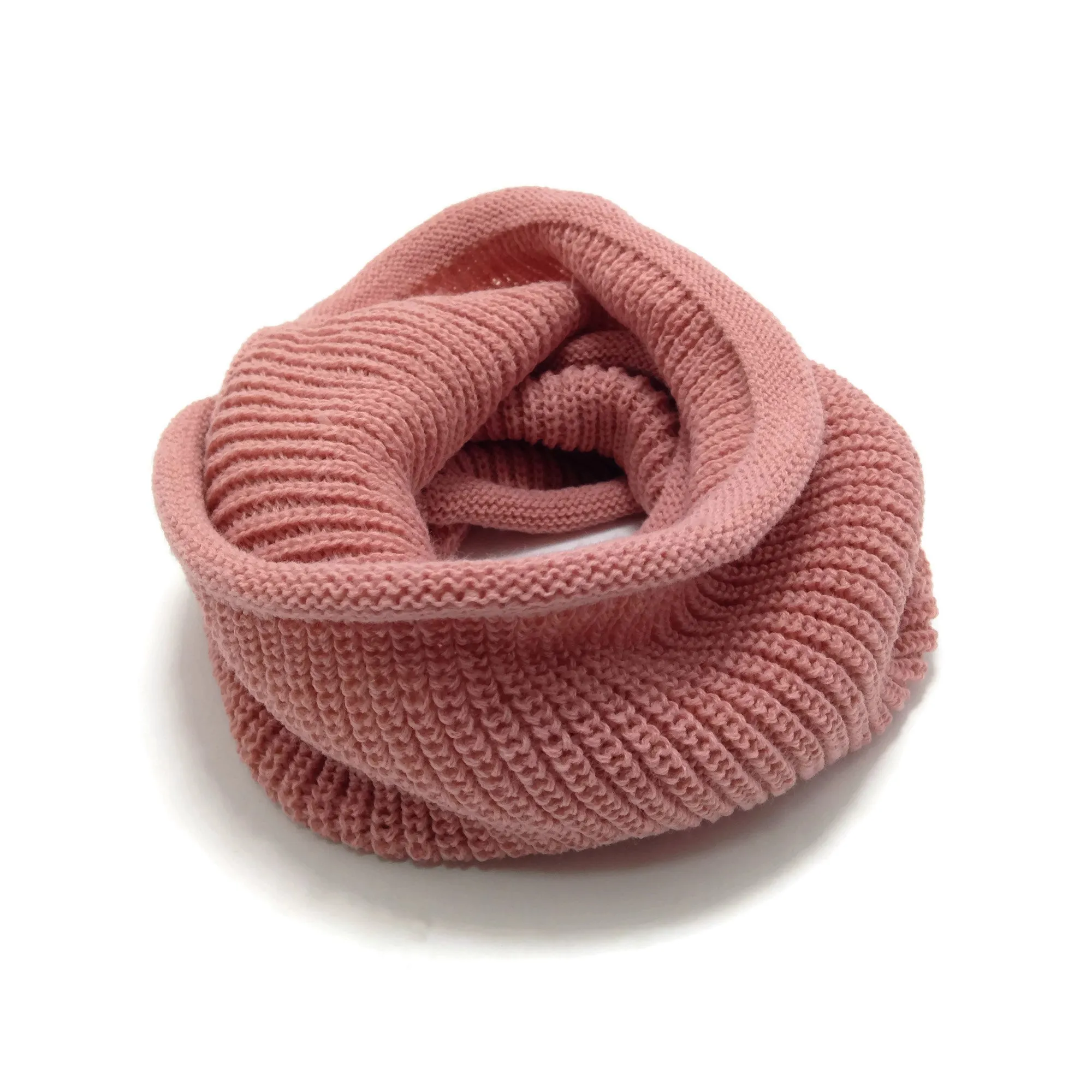 Baby Knit Infinity Scarf Toddler Neck Warmer | Dark Brown