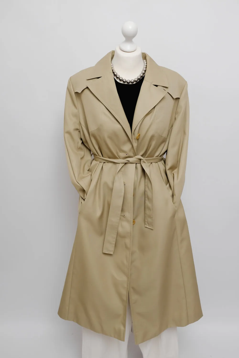 BEIGE CLASSY 1960 VINTAGE TRENCH COAT