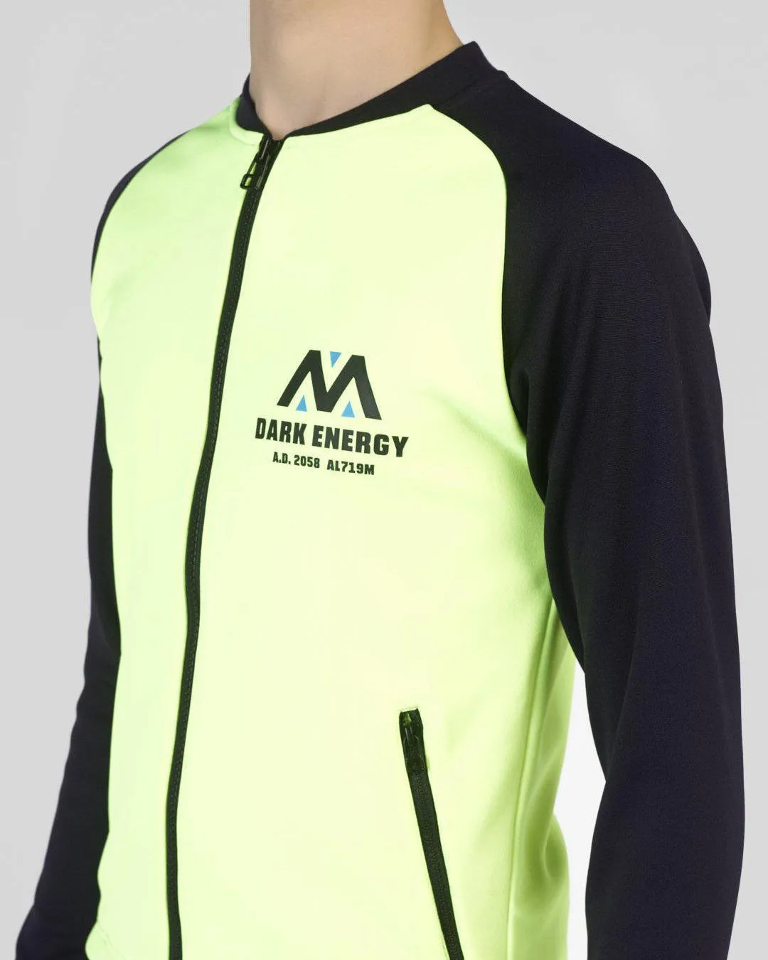 Black & Neon Yellow Track Jacket