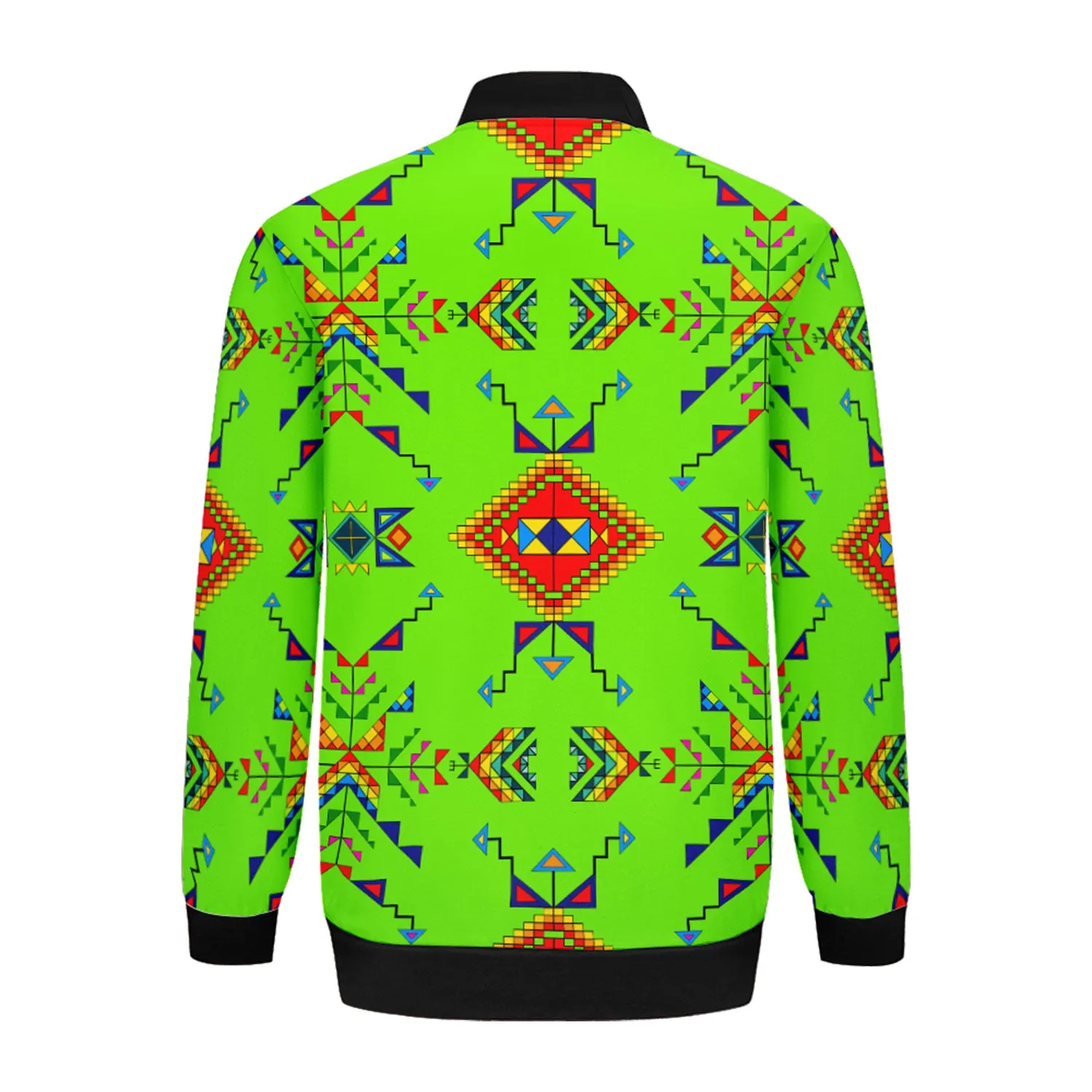 Buffalo Jump Neon Green Zippered Collared Lightweight Jacket