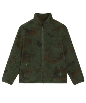 Camo Sherpa - Unisex Outsider AOP sherpa zip-through jacket (STJU949)