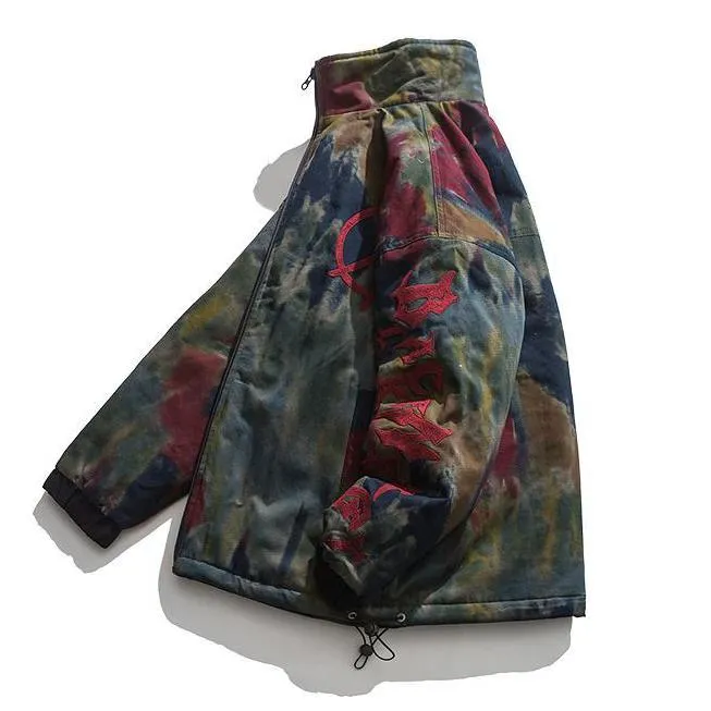 Camouflage Casual Thickened Insulated Stand-Up Collar Track Jacket