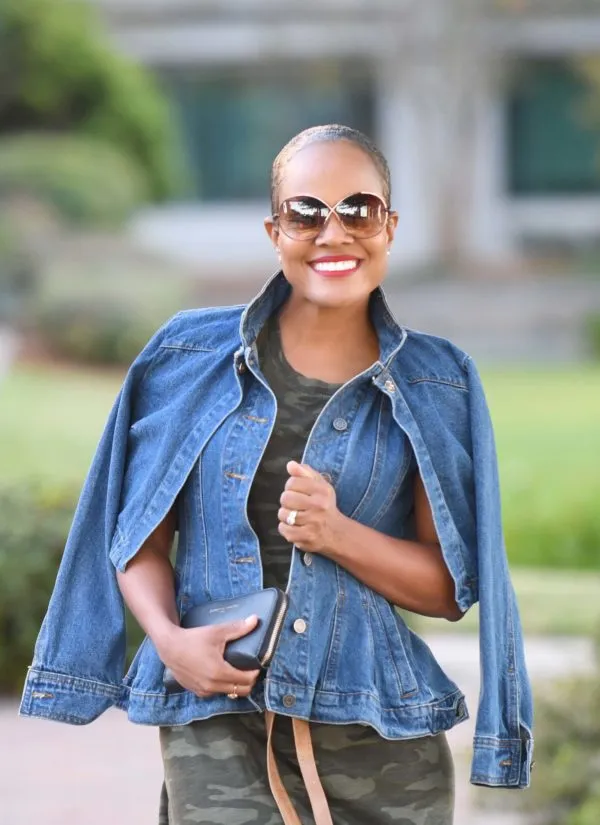 Cape it Casual | Denim Peplum Cape Jacket