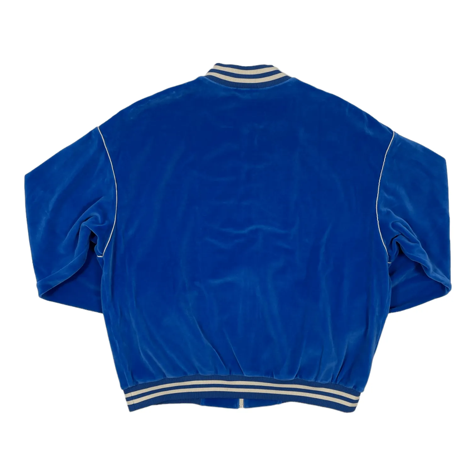 Celine Triomphe Loose Jersey Velour Jacket Blue Pre-Owned