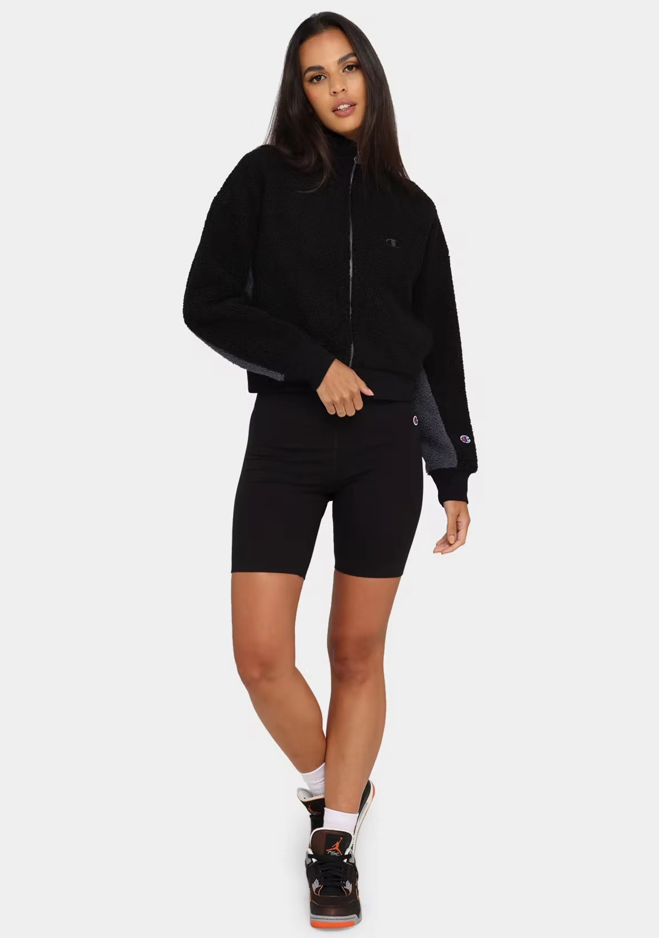 Champion Womens Sherpa Jacket <br> CTMDN BLK