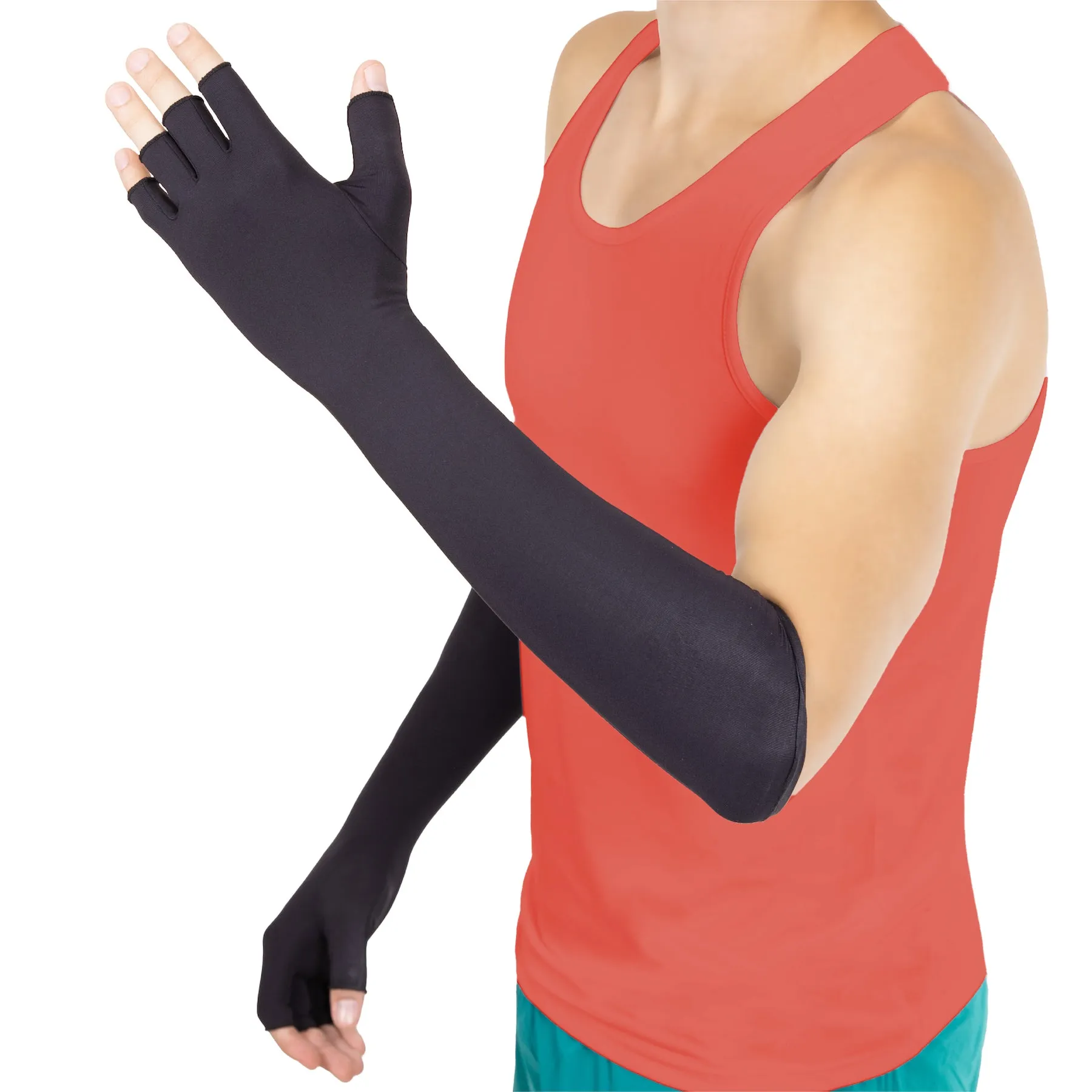 Compression Arthritis Gloves | Fingerless Copper Support for Carpal Tunnel & Osteoarthritis