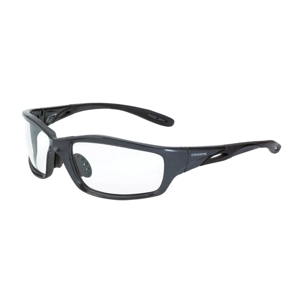 Crossfire Infinity - Clear lens / Shiny pearl gray frame