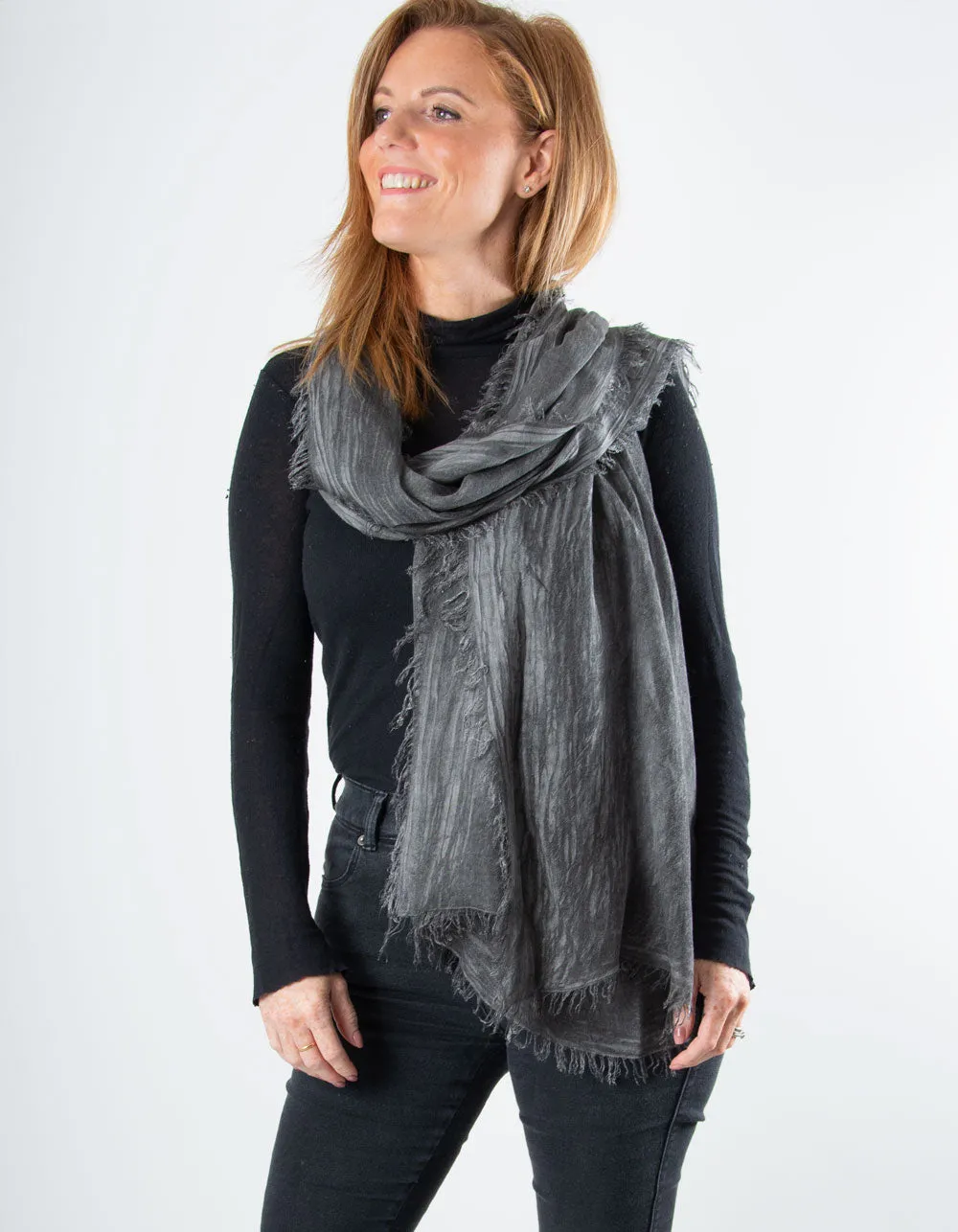 Dark Grey Scarf - Italian MicroModal