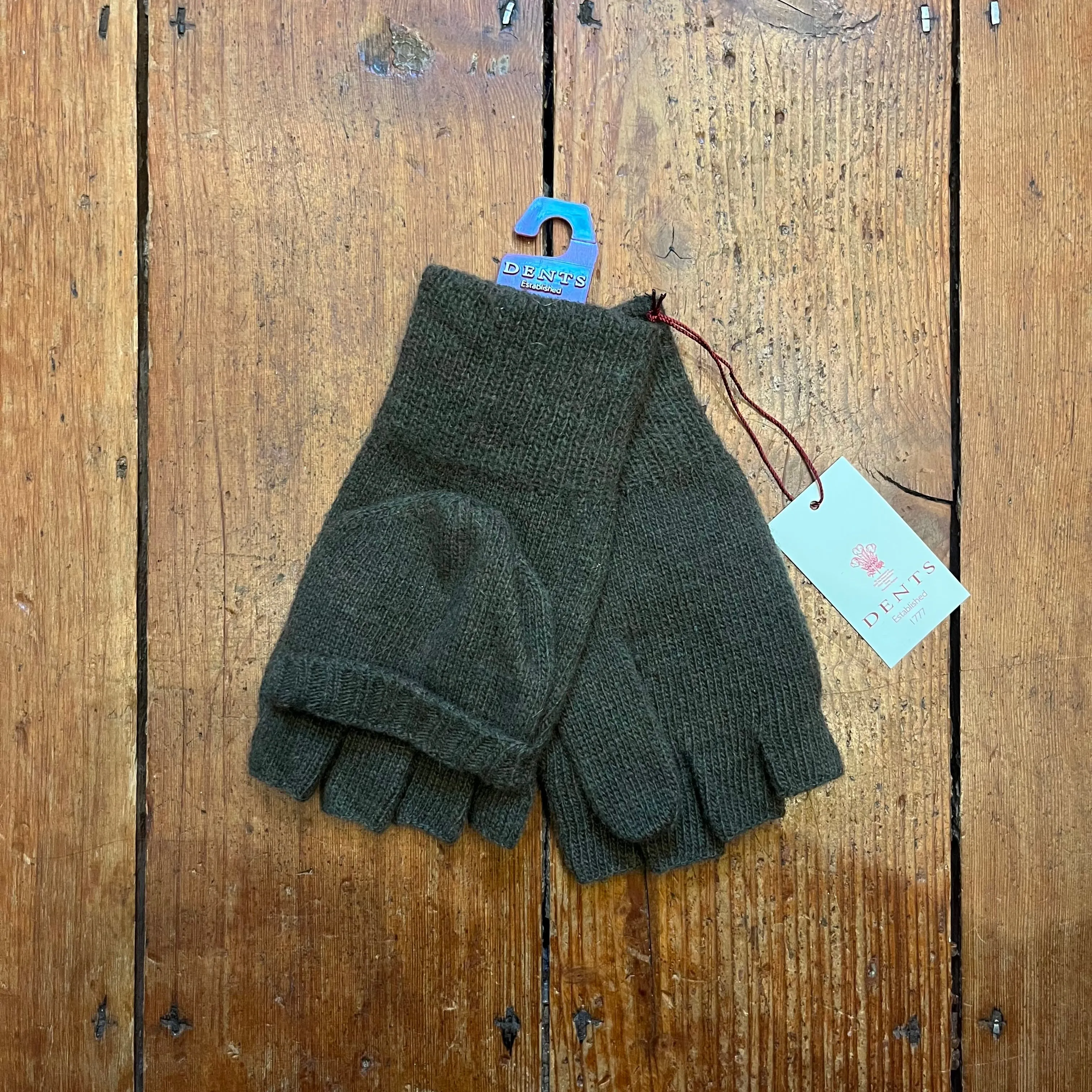 DENTS - Glock - Fingerless Knitted Shooting Gloves - Olive