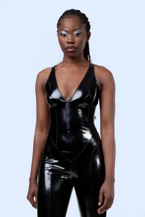 Dominatrix Vinyl Romper