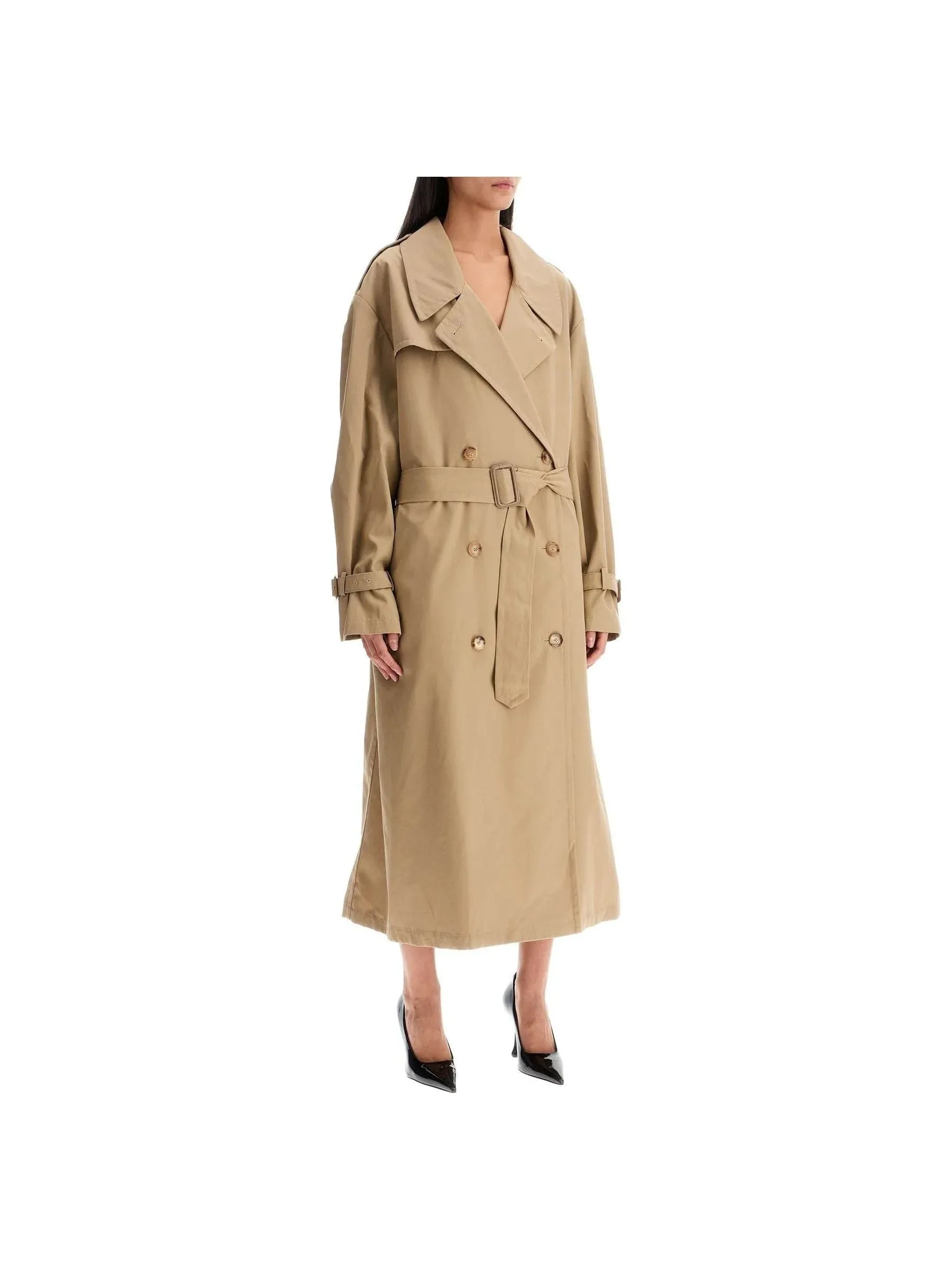 Double-breasted Oversized Trench Coat