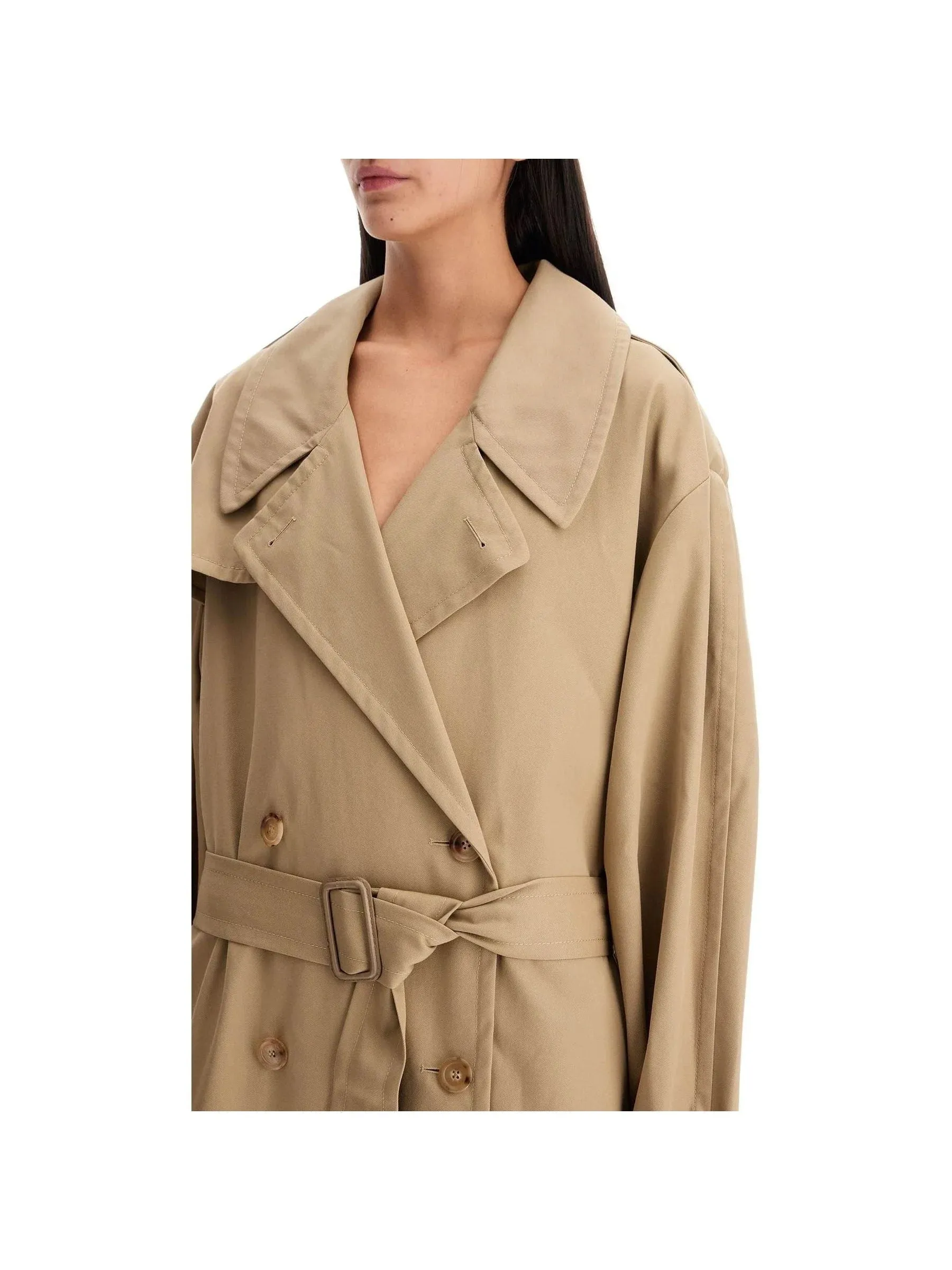 Double-breasted Oversized Trench Coat