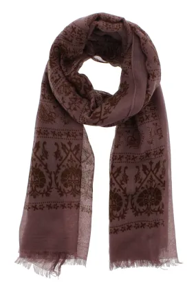 Elephant & Paisley Print Scarf