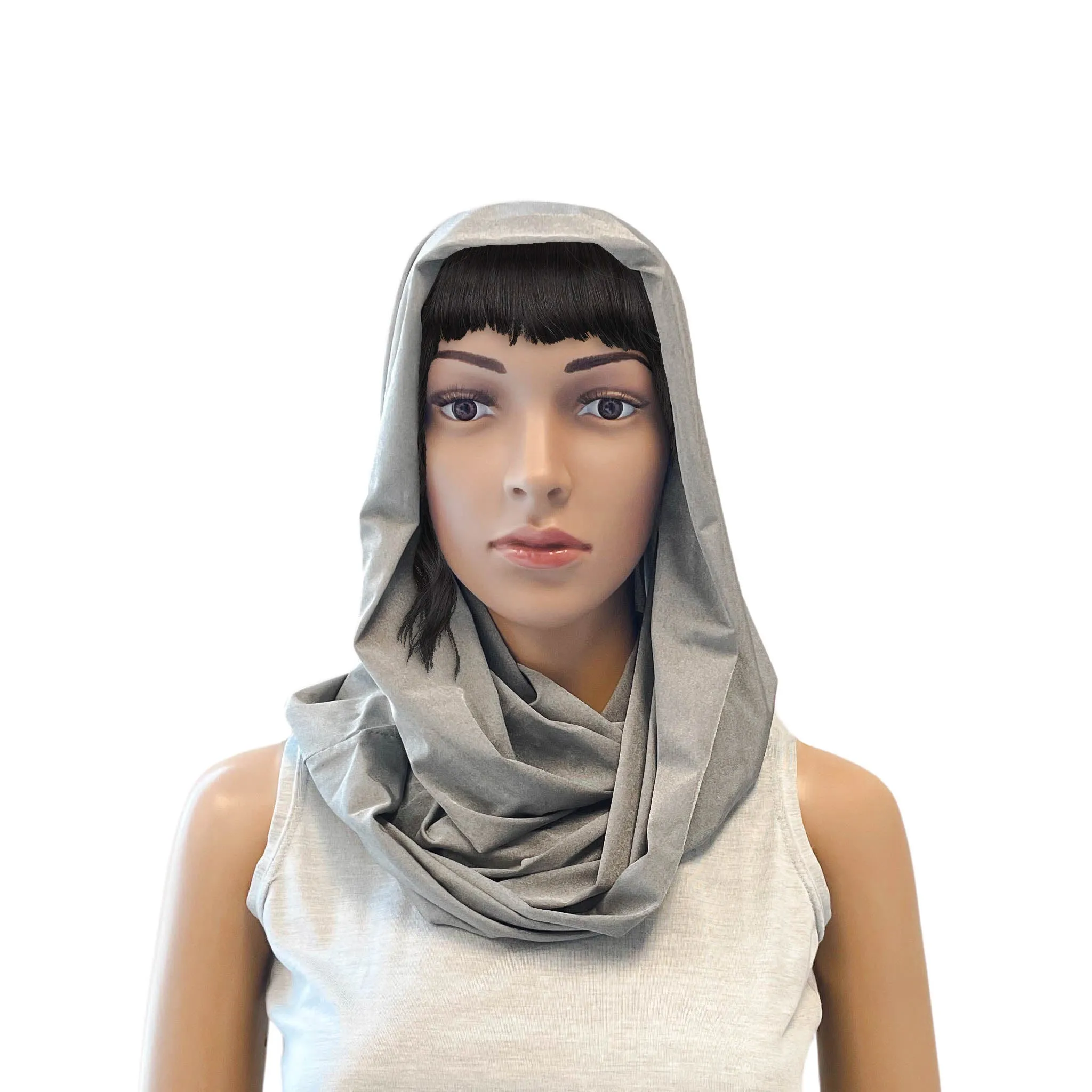 EMF 5G Protection Infinity Scarf - Silver Elastic