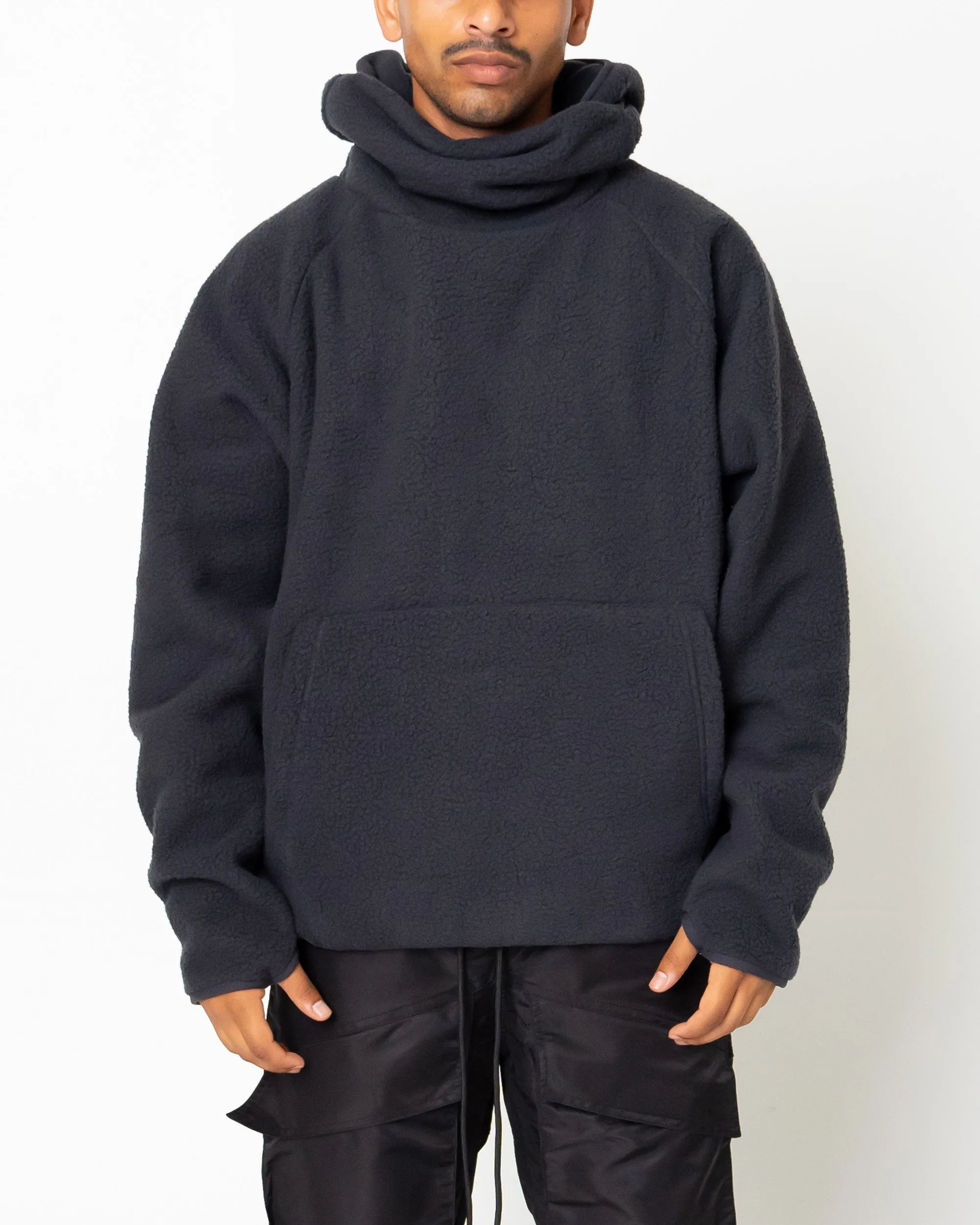 EPTM BALACLAVA SHERPA HOODIE-CHARCOAL