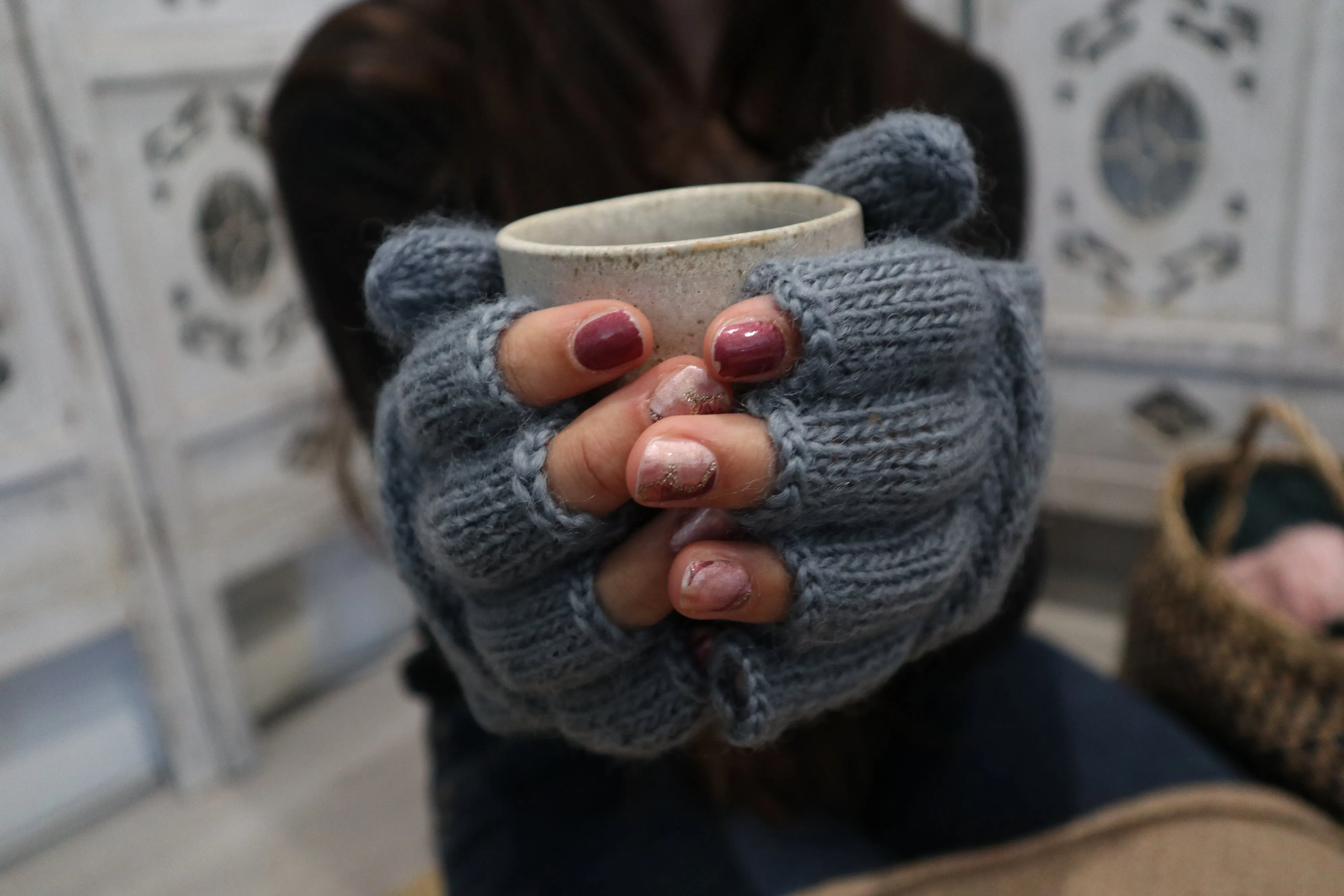 Fair Trade Ethical Adult Fingerless Gloves - Plain Colours