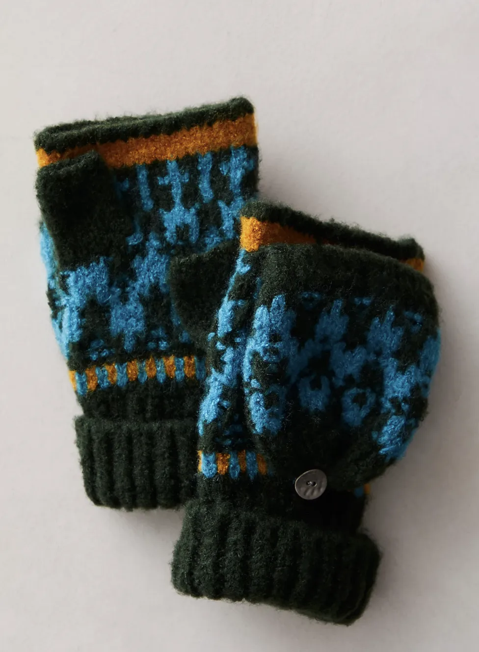 First Frost Fairisle Gloves - Forest