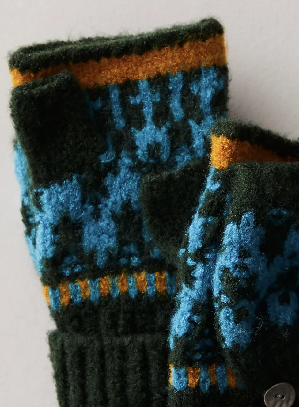 First Frost Fairisle Gloves - Forest