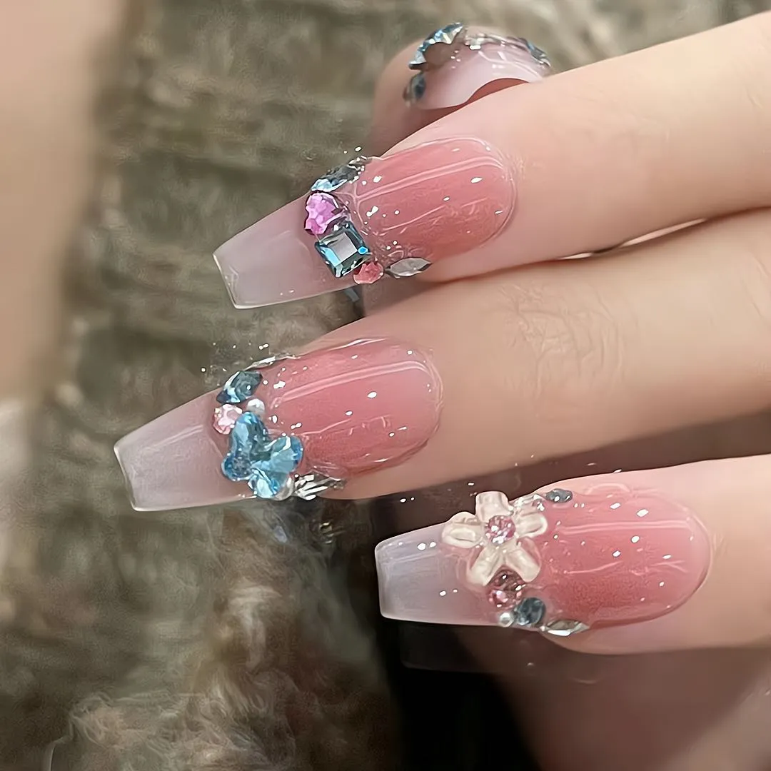 Floral French Manicure Nail Stickers