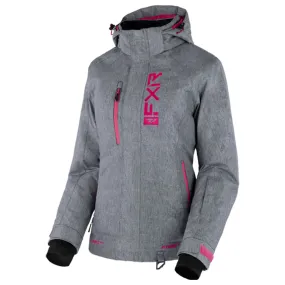 FXR Fresh Snowmobile Jacket Grey Linen/Fuchsia