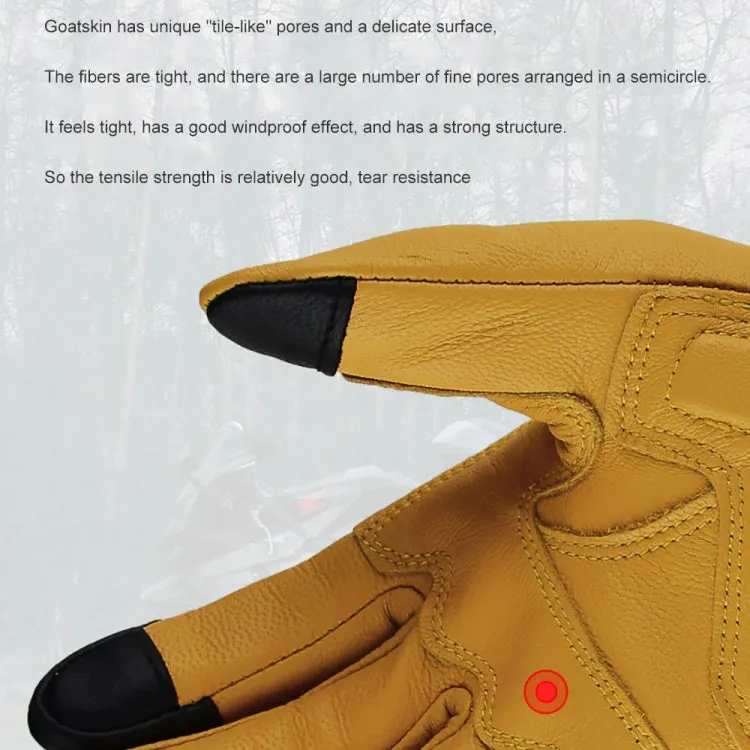 GHOST RACING Motorcycle Riding Anti-fall Warm Breathable Full-finger Gloves, Size: M(Without Hole)