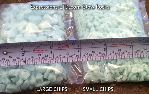 Glow In The Dark Rocks Glass Aggregate - Photoluminescent