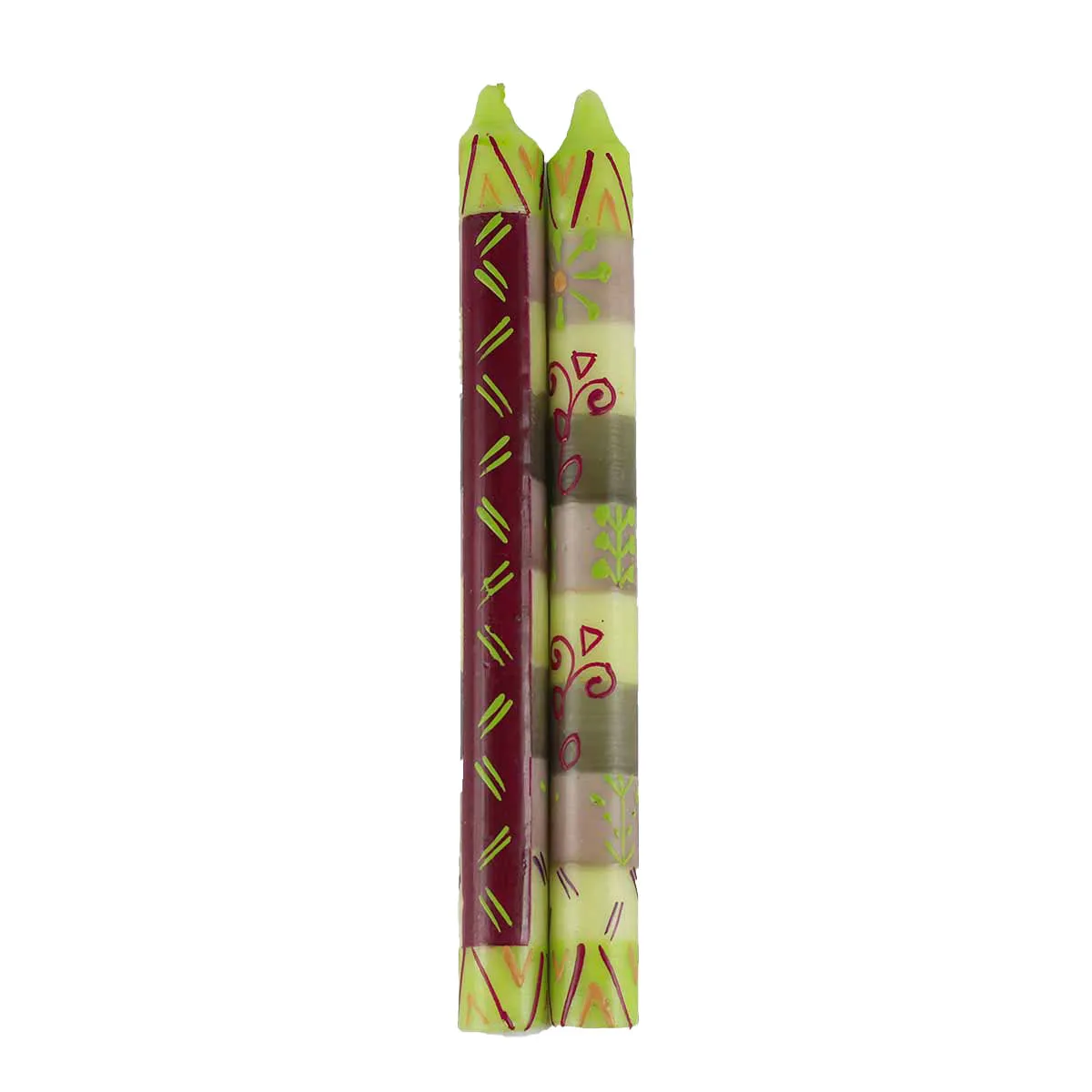 Hand Painted Candles in Kileo Design (pair of tapers) Nobunto