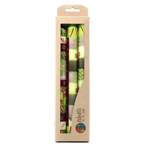 Hand Painted Candles in Kileo Design (three tapers) Nobunto