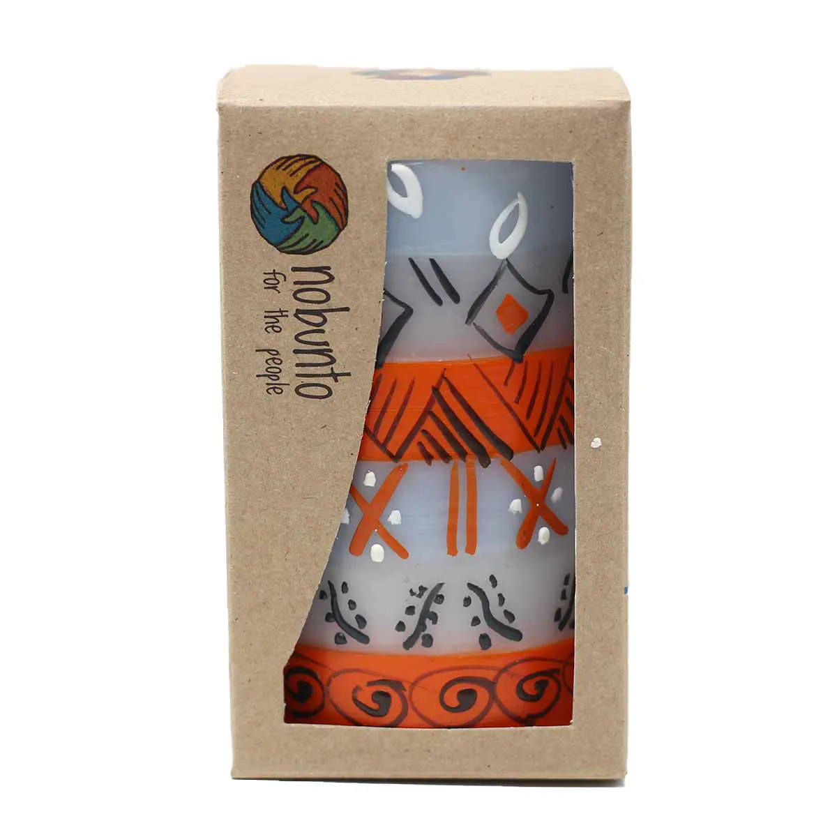 Hand Painted Candles in Kukomo Design (pillar) Nobunto