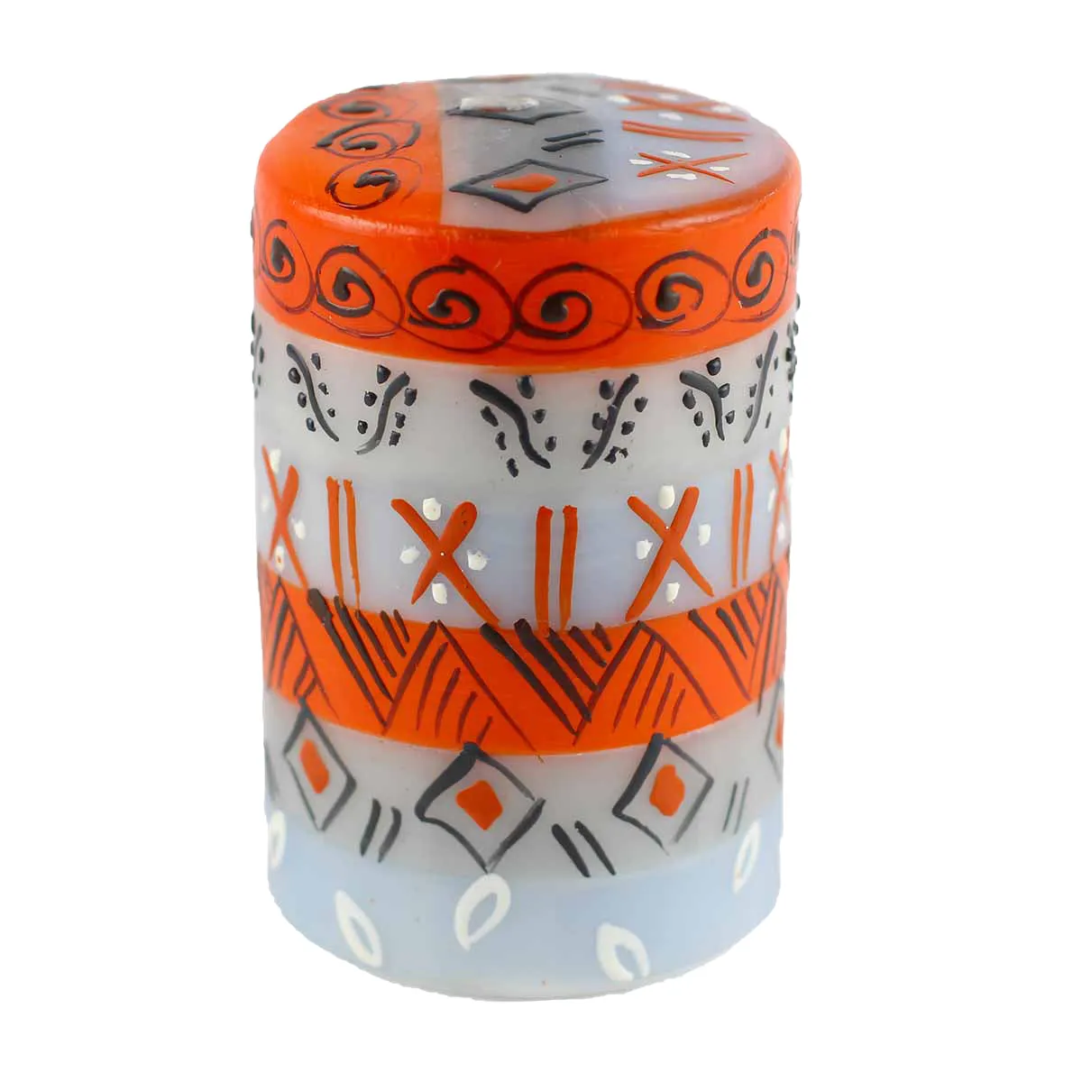 Hand Painted Candles in Kukomo Design (pillar) Nobunto