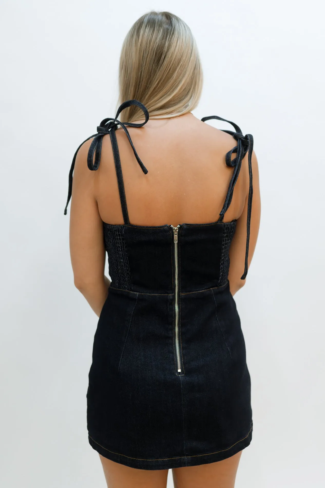 Highway Denim Romper - Dark