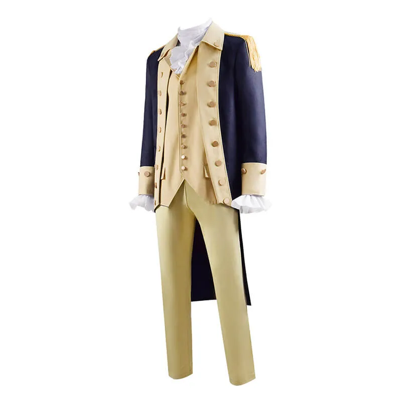 Historical Figure George Washington Cosplay Costume Adult Colonial Costume Long Coat Uniform Outfit