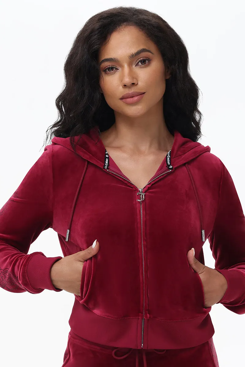 Lace Rhinestone Classic Hoodie