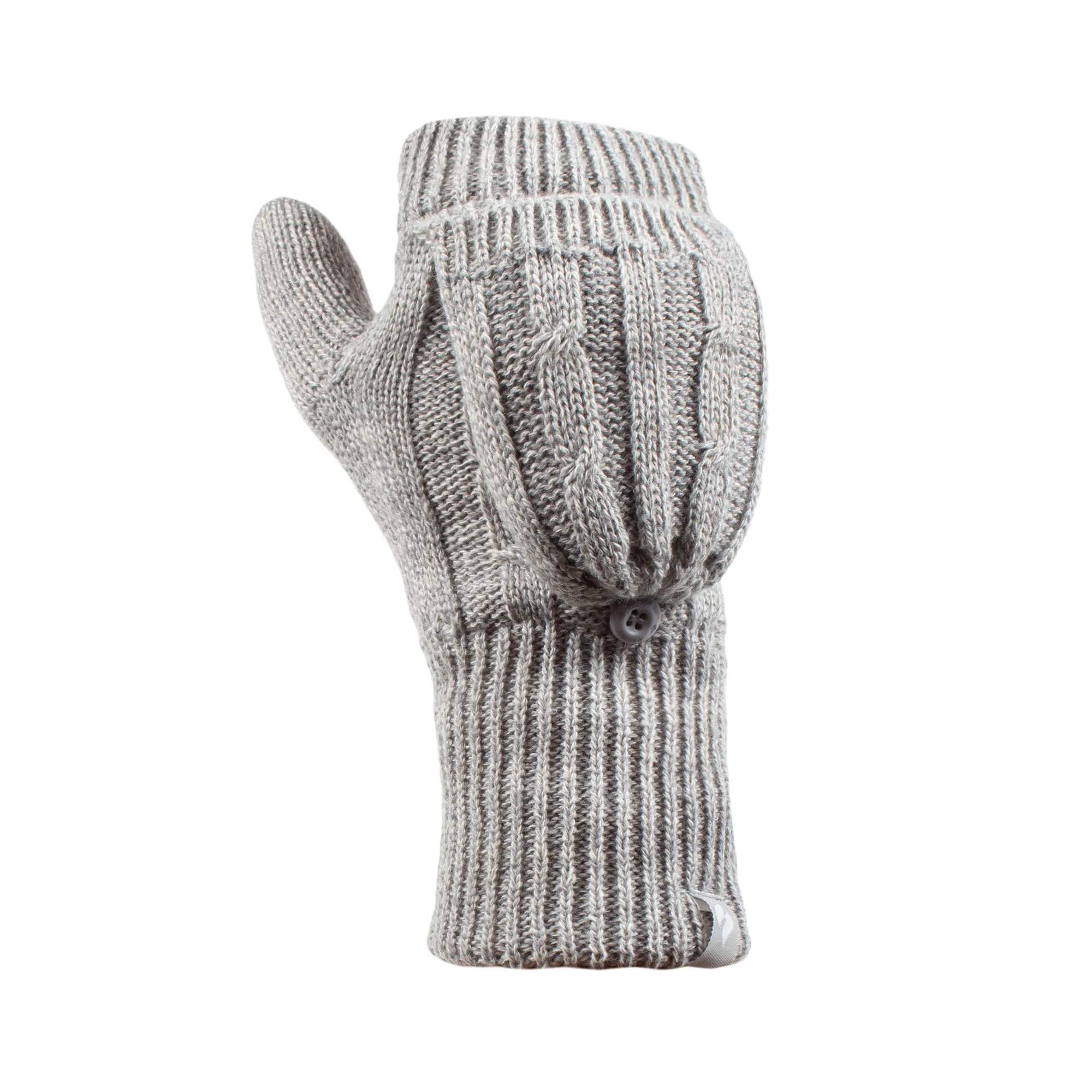 Ladies Ash Converter Mittens - Light Grey