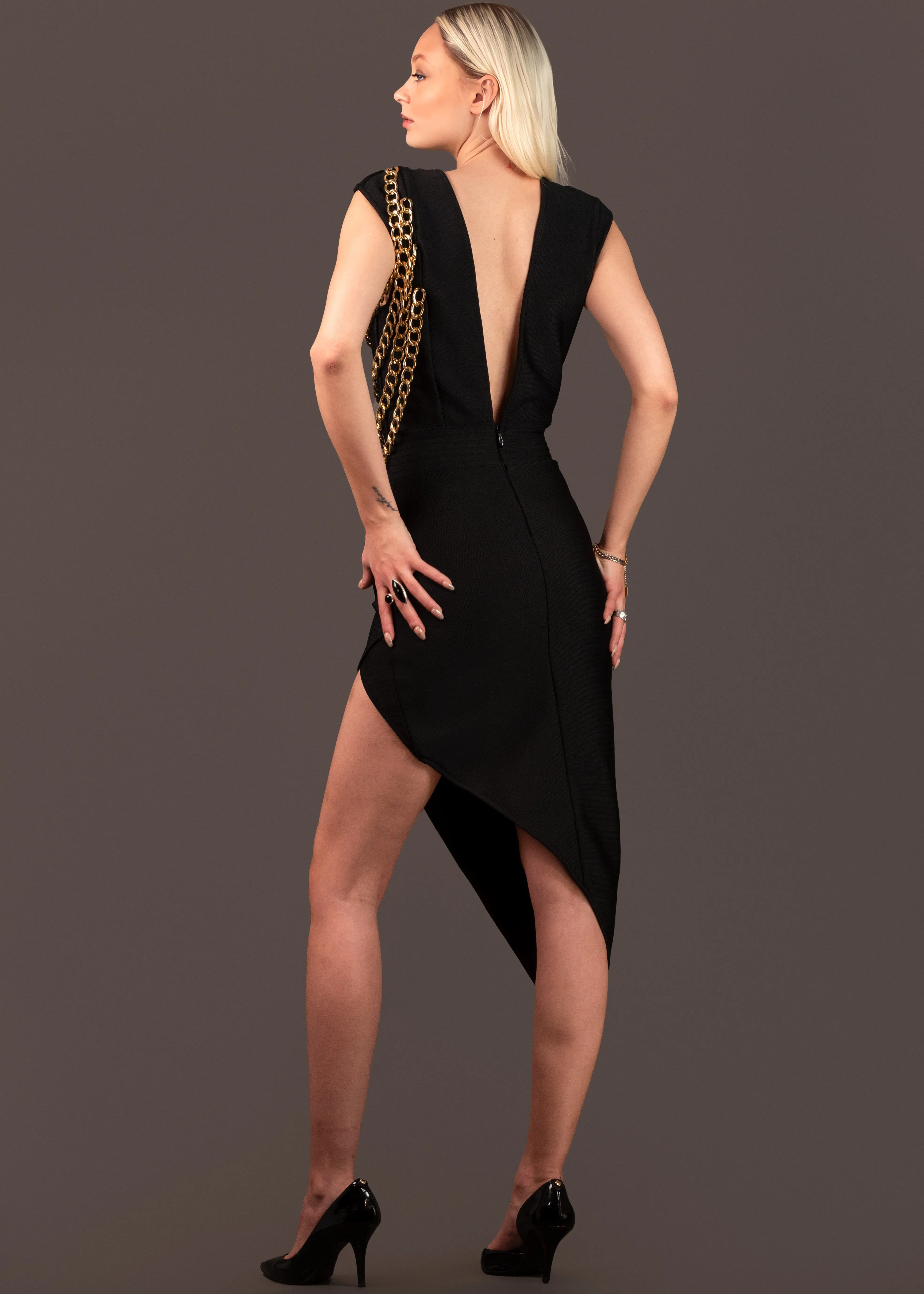 Layered Chain Bodycon Dress