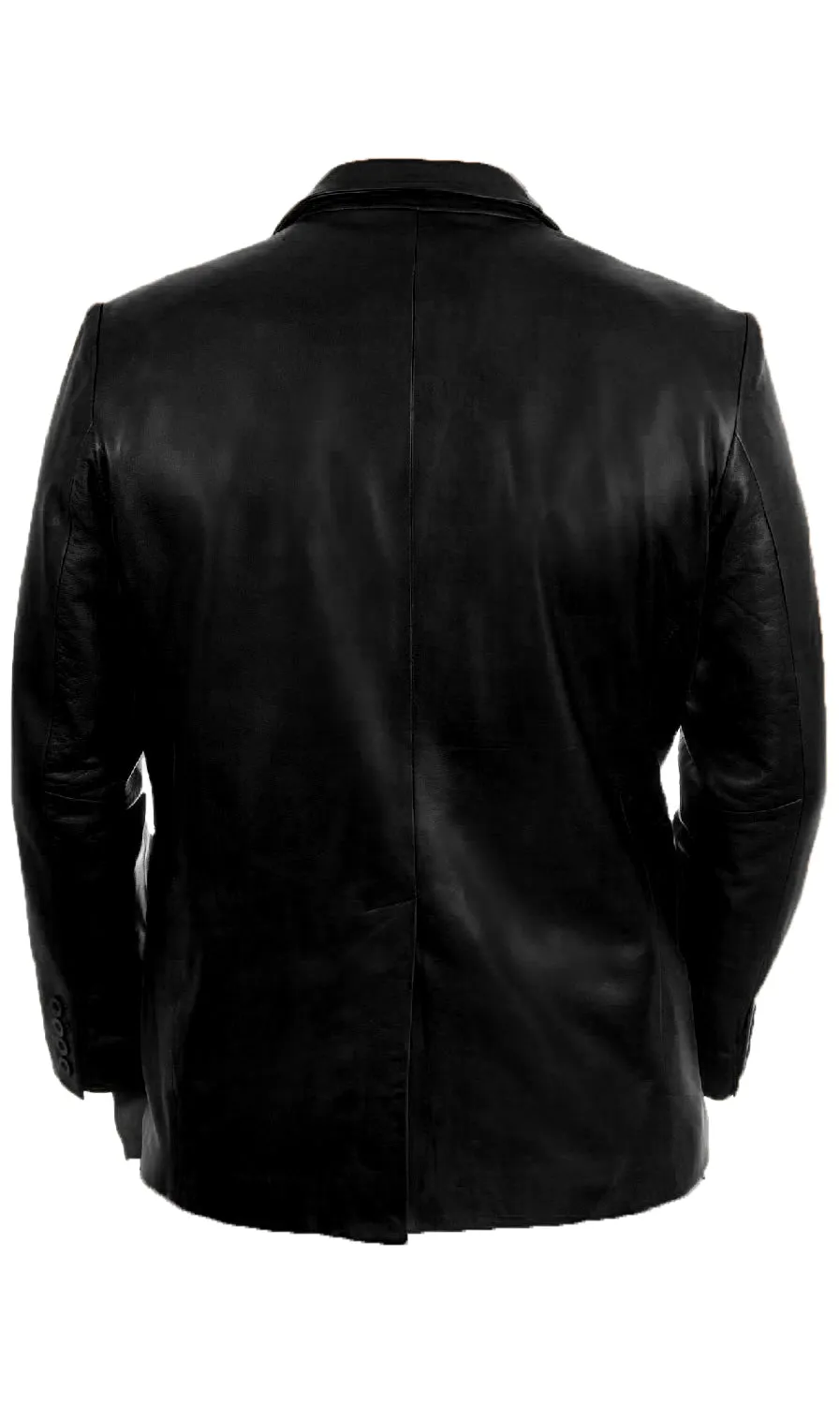 Leather Jackets Hub Mens Genuine Lambskin Leather Coat (Black, Blazer Jacket) - 1501833